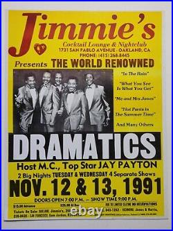 1991 Soul music vocal group The Dramatics Concert Poster 17 x 22, Oakland, CA