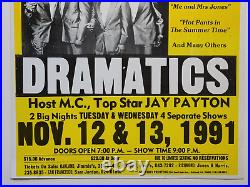 1991 Soul music vocal group The Dramatics Concert Poster 17 x 22, Oakland, CA