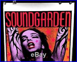 1992 Soundgarden Pearl Jam Ultra Rare Large Kozik Texas Concert Poster