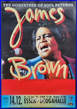 +++ 1993 JAMES BROWN Concert Poster Essen Germany 1st print! SUBWAY POSTER