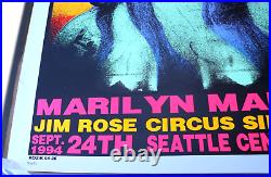 1994 Nine Inch Nails Marilyn Manson Jim Rose Concert Poster Frank Kozik Signed
