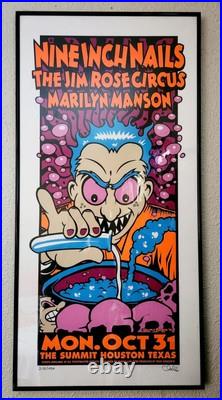 1994 Uncle Charlie Nine Inch Nails Concert Poster Framed 1994 Uncle Charlie Nine Inch Nails Concert Poster Framed