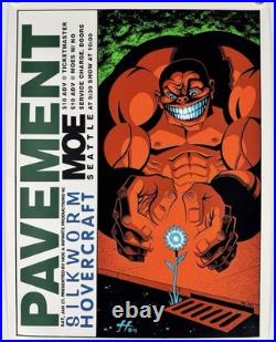 1996 Pavement-Seattle Concert Poster LE Justin Hampton Signed 54/250