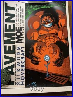 1996 Pavement-Seattle Concert Poster LE Justin Hampton Signed 54/250