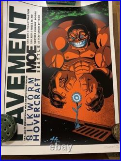 1996 Pavement-Seattle Concert Poster LE Justin Hampton Signed 54/250