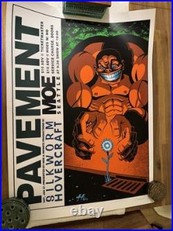 1996 Pavement-Seattle Concert Poster LE Justin Hampton Signed 54/250