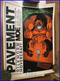 1996 Pavement-Seattle Concert Poster LE Justin Hampton Signed 54/250