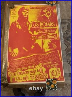 1998 US BOMBS-Swingin' Utters CONCERT POSTER-Frank Kozik LE Of 100-Signed