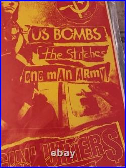 1998 US BOMBS-Swingin' Utters CONCERT POSTER-Frank Kozik LE Of 100-Signed