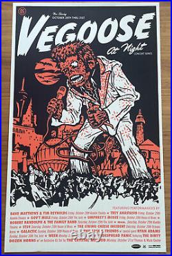 2005 Ames Bros VEGOOSE Concert Poster At Night Widespread Panic PHISH Signed /#