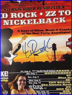 2005 Kid Rock Signed Concert Poster Bar Advertisement Coa +concert Ticket Includ