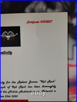 2005 Kid Rock Signed Concert Poster Bar Advertisement Coa +concert Ticket Includ