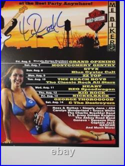 2005 Kid Rock Signed Concert Poster Bar Advertisement Coa +concert Ticket Includ