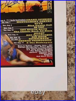 2005 Kid Rock Signed Concert Poster Bar Advertisement Coa +concert Ticket Includ