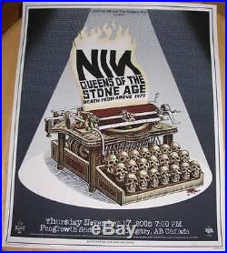 2005 Nine Inch Nails & QOTSA Calgary Silkscreen Concert Poster by EMEK