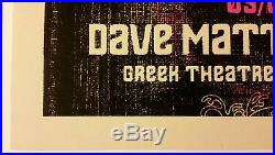 2009 Dave Matthews Band Greek Theatre Los Angeles Surfer Concert Poster 9/9 S/n
