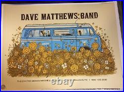 2009 Dave Matthews Band Woodlands Vw Bus Westfalia Concert Poster 5/1 #27/500 Sn