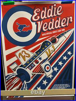 2009 Eddie Vedder Concert Tour Poster Klausen/Vedder (Red Jet)