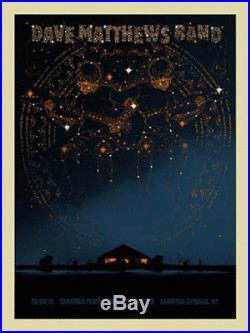 2010 Dave Matthews Band Saratoga Springs Zodiac Concert Poster 6/4 Spac#/625 S/n