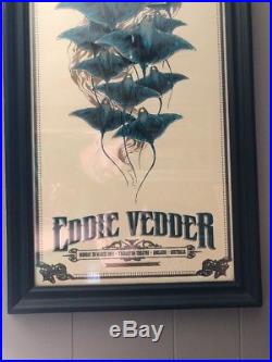 2011 Eddie Vedder Pearl Jam Archival Framed Concert Poster Australia Ken Taylor