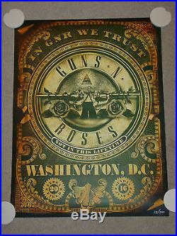 2016 Guns N Roses Not In This Lifetime Washington D. C. Concert Tour Poster #/500