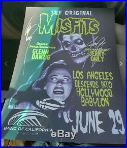 2019 Misfits Los Angeles Autographed Glen Danzig Concert Poster Fairey 7/29