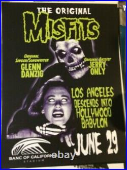 2019 Misfits Los Angeles Not Signed Glen Danzig Concert Poster Fairey 7/29