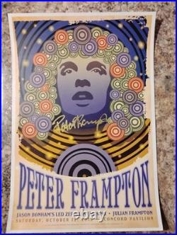2019 Peter Frampton Signed Concert Poster Orignal Size 13x19 Inches With Coa