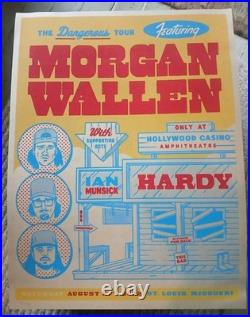 2022 Morgan Wallen Original Concert Poster THE DANGEROUS TOUR Very Rare Numbered