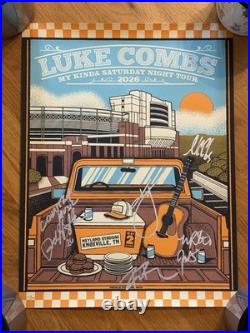 2026 Luke Combs Tennessee Stadium Signed Concert Poster Beckett Authentic Rare
