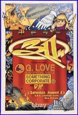 311 Concert Poster Aug 23 2003 New Orleans Vance Kelly Signed Unity Tour 12x18