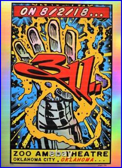 311 Concert Poster Oklahoma 2018 Foil Frank Kozik