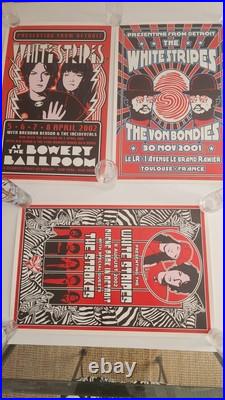 3 White Stripes vintage concert posters original