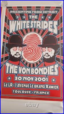 3 White Stripes vintage concert posters original