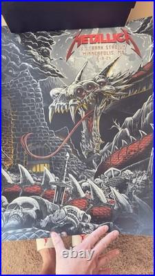824/900 Metallica Minnesota Show Concert Poster 8-18-24 US Bank Stadium