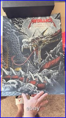 824/900 Metallica Minnesota Show Concert Poster 8-18-24 US Bank Stadium