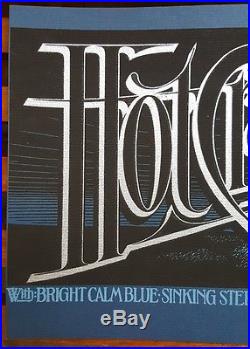 AARON HORKEY Hot Cross Lickgoldensky Bright Calm Blue Silkscreen Concert Poster