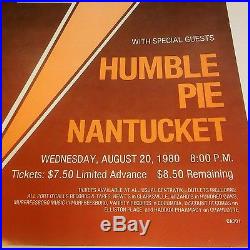 AC/DC rare 1980 Concert Poster Humble Pie Back in Black tour original