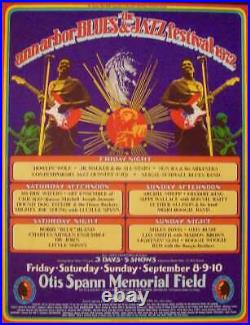 ANN ARBOR 1972 BLUES & JAZZ FESTIVAL concert poster GARY GRIMSHAW NM