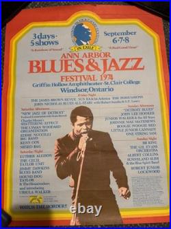 ANN ARBOR BLUES & JAZZ FESTIVAL 1974 IN EXILE Original Concert Poster