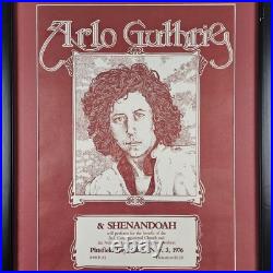 ART Rare VTG Original Arlo Guthrie Concert Poster Bill 27.25x21.25 Framed 1976