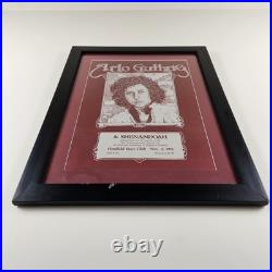 ART Rare VTG Original Arlo Guthrie Concert Poster Bill 27.25x21.25 Framed 1976