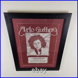 ART Rare VTG Original Arlo Guthrie Concert Poster Bill 27.25x21.25 Framed 1976