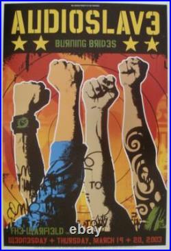 AUDIOSLAVE BGP 298 SAN FRANCISCO 2003 vintage concert poster BILL GRAHAM MINT