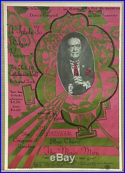A TRIBUTE TO J EDGAR HOOVER Blue Cheer Rick Griffin Original 1967 Concert Poster