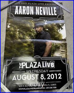 Aaron Neville Authentic Autograph Full Size Poster 2012 The Plaza Live Orlando