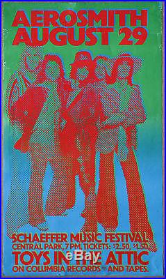 Aerosmith Toys In The Attic Rare Original Concert Poster 1975 Steve Tyler 45x26