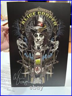 Alice Cooper Hand Signed concert poster Paranormal Tour 2017 Proof VIP Package