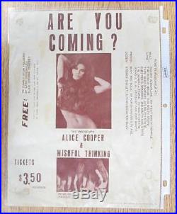 Alice Cooper Salt Lake City 1970 Concert Flyer Poster Original