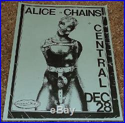 Alice In Chains Central Tavern 1984 original concert flyer poster
